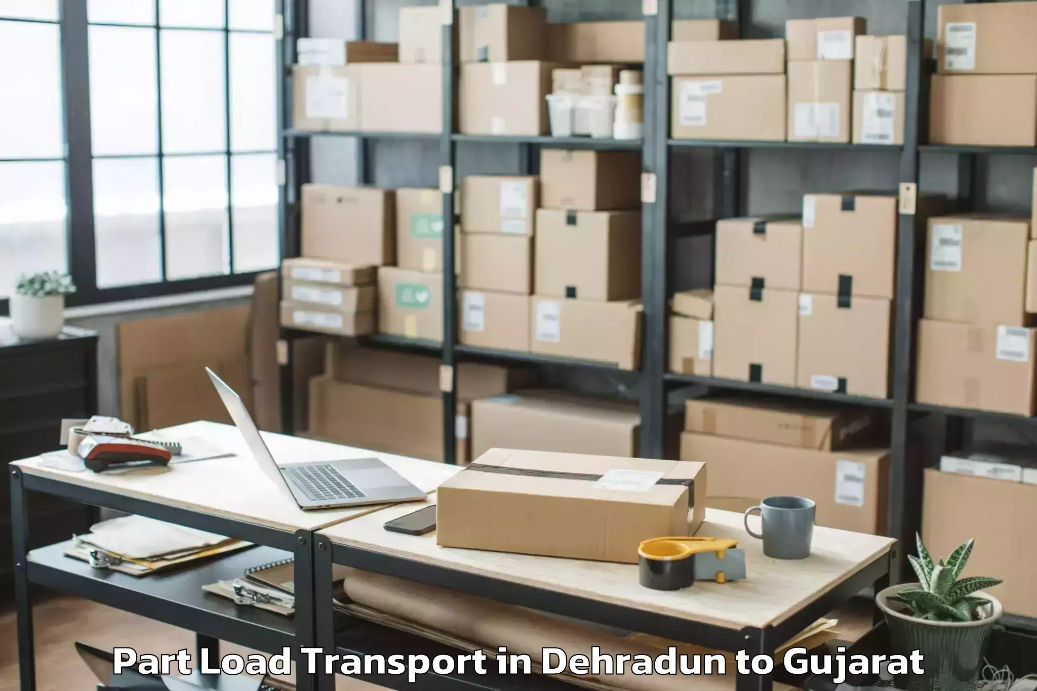 Book Dehradun to Nexus Ahmedabad One Mall Part Load Transport Online